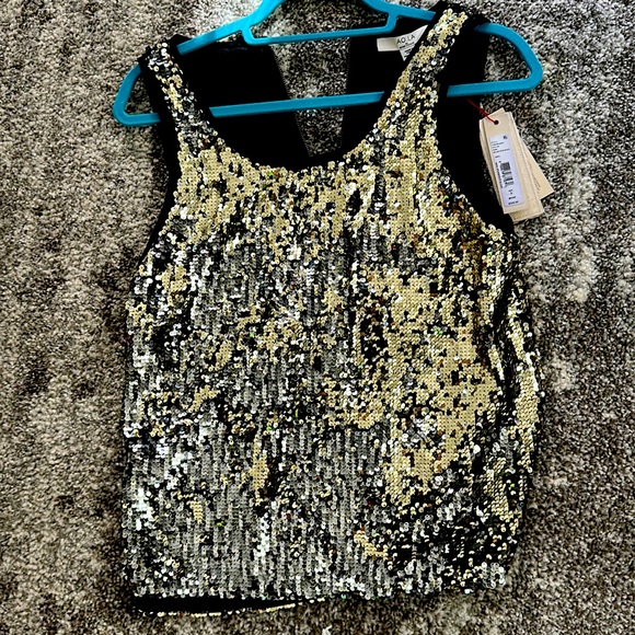 Sequin tank with back zipper sz small - Picture 2 of 7